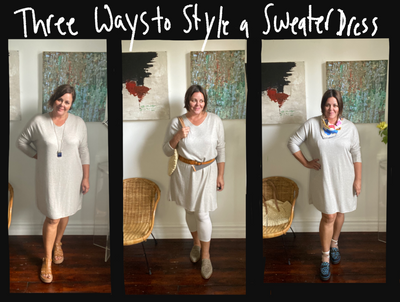 Three Ways to Style a Sweater Dress
